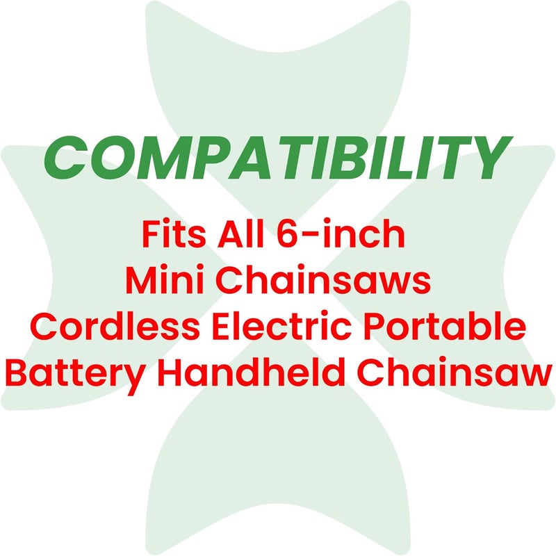 Byane 6 Inch Mini Cutter Chainsaw Chain, 2024 New Version, 6 Inch 1/4" LP Pitch, .043'' Gauge, 37 Drive Links, Fits All 6 inch Cordless Electric Portable Battery Handheld Chainsaws (4 Chains) - Image 5